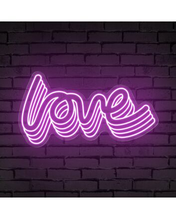 Add a touch of romance to your Valentine's Day, wedding, or bedroom with the Polychrome Love Word Neon Sign.