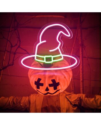 Brighten Up Your Home, Office, or Halloween Event with the Enchanting Wizard Magic Hat Neon Sign.