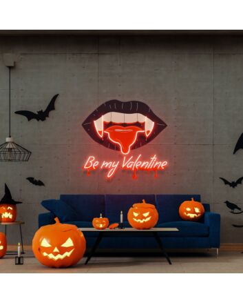 Add Romantic Ambiance to Your Living Room, Wedding, or Valentine's Day Celebration with Be My Valentine Led Uv Neon Sign Wall Art.