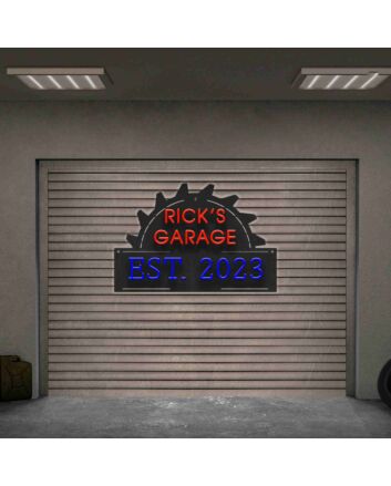 Brighten Up Your Space - Perfect for Bars, Man Caves, and Workshops with the Garange Name Sign Garage Led UV Neon Sign for Men Garage Sign.