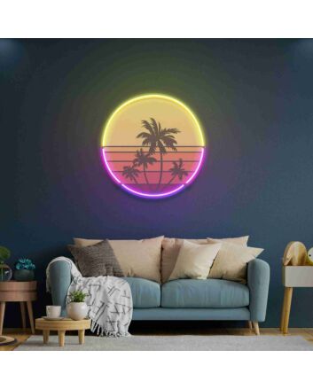 Brighten Up Your Space: From Home to Office, Store, or Wedding - Sunset Retro Led Uv Neon Sign Custom Decor Adds a Unique Touch