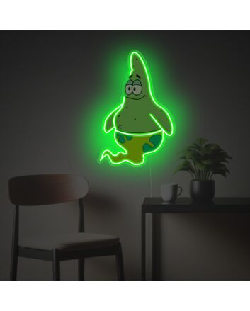 Elevate Your Space: Patrick Ghost LED Neon Acrylic Artwork for Home, Office, and Bar Ambiance.