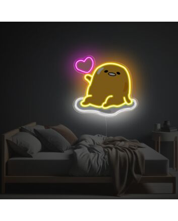 Brighten Up Your Bar, Wedding, or Living Space with the Showing Love Yolk Guy LED Neon Acrylic Artwork.