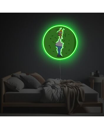 Brighten Up Your Bar or Game Room with Simpson Buried In Bushes LED Neon Acrylic Artwork.