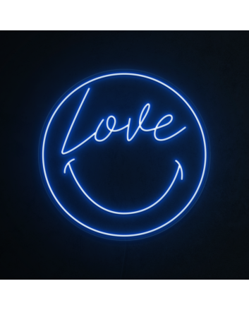 Smiley Love Face Neon Sign