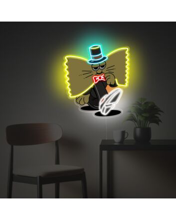Brighten Up Your Bar, Office, or Wedding: Tie Gentleman LED Neon Acrylic Artwork Adds a Unique Touch.