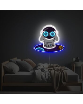 Brighten Your Space Adventure: Watching Astronaut In Space Hole LED Neon Acrylic Artwork Perfect for Bedrooms, Gaming Rooms, and Space-Themed Parties.