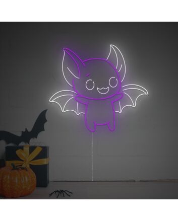 Brighten Up Your Halloween Festivities at Home, Office, or Party with the Halloween Cuty Flying Bat LED Neon Sign