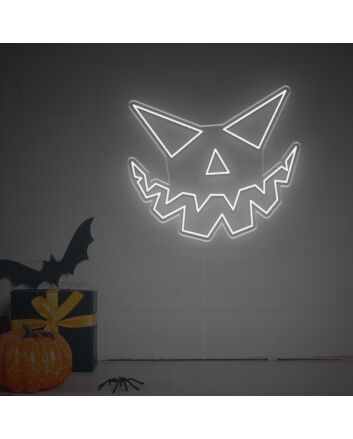 Transform Your Space into a Halloween Haven: Spooky Pumpkin Face LED Neon Sign for Home, Bars, and Theme Parties.