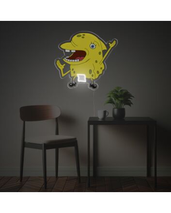 Brighten Up Your Kids' Room, Play Area, or Themed Birthday Parties with Dolphinized Spongebob LED Neon Acrylic Artwork.