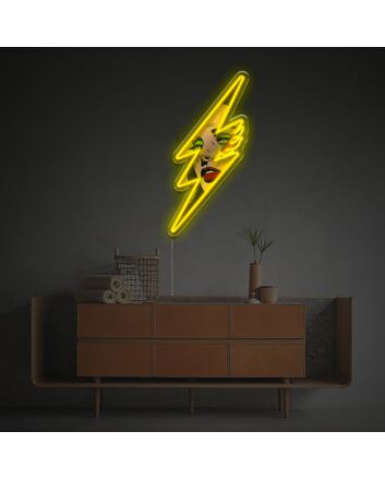 Brighten Your Bar, Office, or Home Decor with Flash With Pop Style Lady LED Neon Acrylic Artwork.