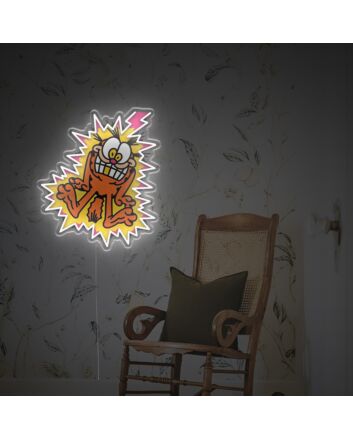 Brighten Up Your Bar, Office, or Game Room with Garfield Being Electrocuted LED Neon Acrylic Artwork.