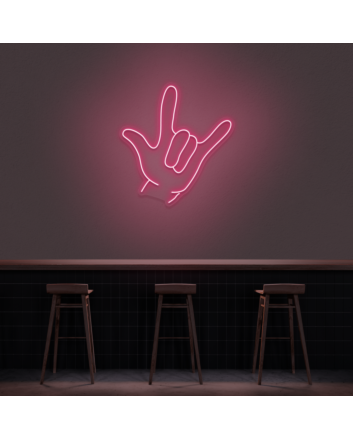 Rock On Hand Neon Sign