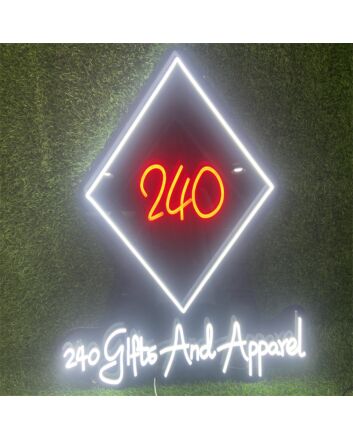 Brighten Up Your Space: 240 Gifts And Apparel Custom LED Neon Sign for Home, Office, Weddings, and Parties.