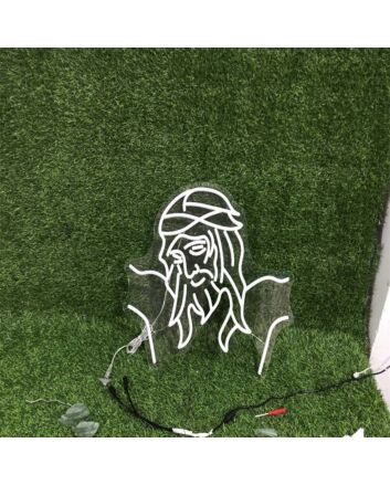 Add a Divine Glow to Your Home, Office, or Worship Space with the Jesus Suffering Yellow LED Neon Sign.