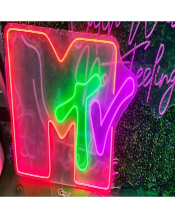 Elevate Your Entertainment Space: Music TV Logo LED Neon Sign for Bars, Home Theaters, and Gaming Rooms.