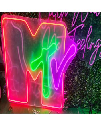 Elevate Your Entertainment Space: Music TV Logo LED Neon Sign for Bars, Home Theaters, and Gaming Rooms.