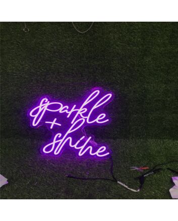 Brighten Up Your Evening Events and Home Space with Parkle Shine Purple LED Neon Sign - Perfect for Bars, Weddings, and Cozy Nights In.