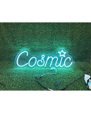 Brighten Up Your Bar, Office, and Wedding with the Celestial Glow of Cosmic Blue LED Neon Sign.