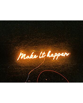 Brighten Your Office, Store, or Wedding: Make It Happen Yellow Custom LED Neon Sign Brings Inspiration Everywhere