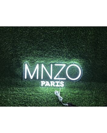 Brighten Up Your Space: Mnzo Paris White LED Neon Sign, Perfect for Office, Home Decor, and Chic Events