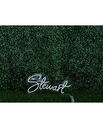 Brighten Up Your Bar, Wedding, and Home Decor with the Stewwart White LED Neon Sign.