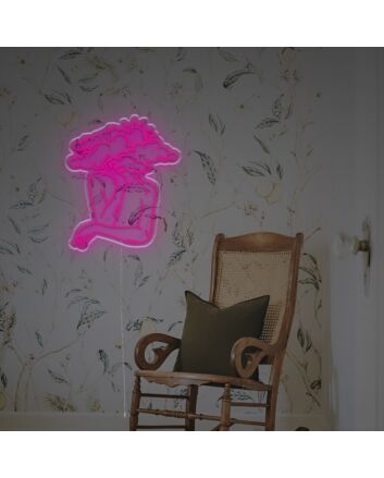 Elevate Home Decor, Office Vibes, and Celebrations: A Thinking Woman&#039;s Head Is Shrouded In Clouds LED Neon Sign