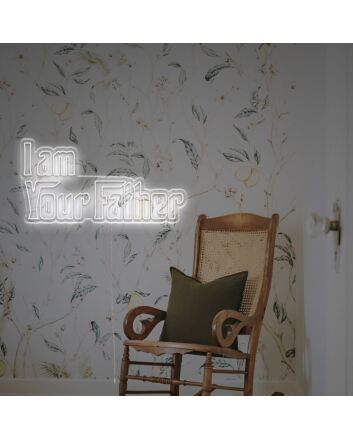 Brighten Up Your Home Theater or Geeky Office Space with the 'I Am Your Father LED Neon Sign'.