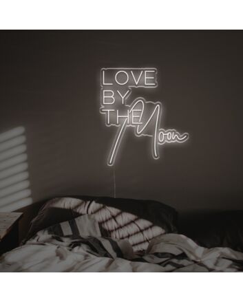 Brighten Your Wedding, Home, and Parties with the Enchanting Love By The Moon LED Neon Sign.