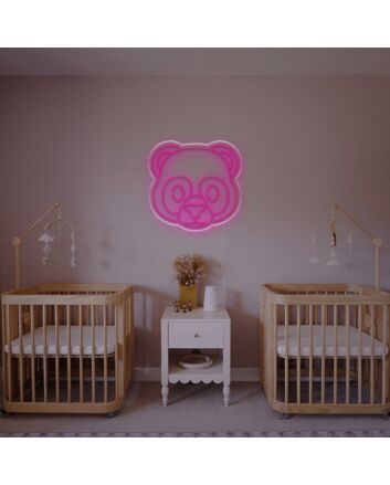 Brighten Your Space: Cute Panda Head LED Neon Sign Perfect for Kids&#039; Rooms, Play Areas, and Birthday Celebrations
