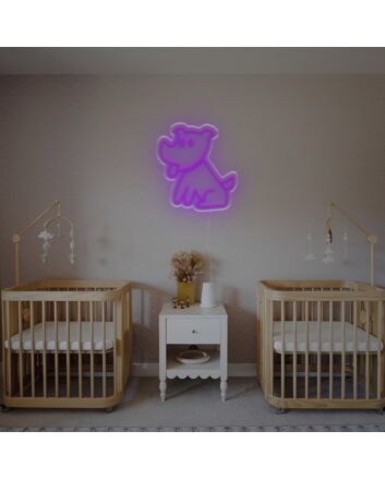Bring Whimsy to Your Space: Little Cuty Puppy LED Neon Sign Perfect for Kid&#039;s Rooms, Play Areas, and Pet-Friendly Cafes