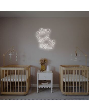 Bring Whimsy to Your Space: Little Cuty Puppy LED Neon Sign Perfect for Kid's Rooms, Play Areas, and Pet-Friendly Cafes