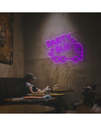 Brighten Up Your Bar, Office, or Party Events with the Vibrant Party Bus LED Neon Sign.