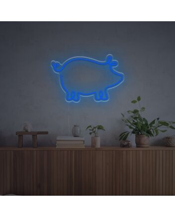 Brighten Up Any Space - Home, Bar, or Office with the Pig Line Drawing LED Neon Sign.