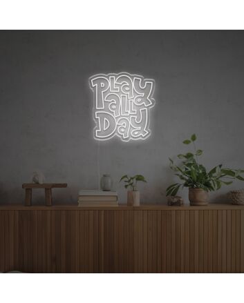 Brighten Your Gaming Room or Bar: Play All Day By Fat Font LED Neon Sign Brings Vibrant Fun.