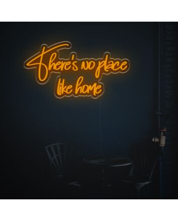 Brighten Your Living Space, Office, or Storefront with the Warm Glow of &quot;There Is No Place Like Home&quot; LED Neon Sign.