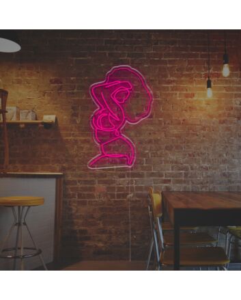 Brighten Your Bar, Office, or Home Décor with the Vibrant Afro Lady LED Neon Sign - Perfect for Parties and Weddings.