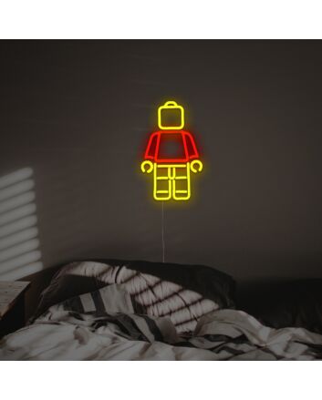 Brighten Up Your Space: Lego Minifigures LED Neon Sign Perfect for Home Decor, Office Settings, and Fun-Filled Parties