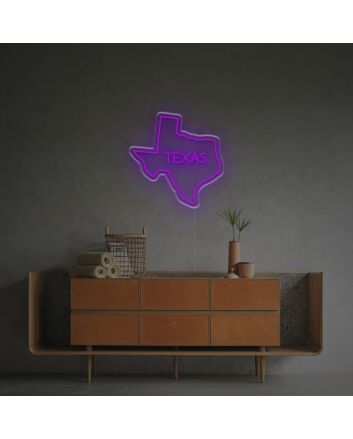 Brighten Your Space: Texas State Outline LED Neon Sign for Bars, Offices, and Home Decor Enthusiasts
