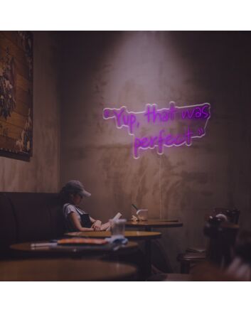 Brighten Up Your Home, Office, or Party Ambiance with the Yup That Was Perfect LED Neon Sign