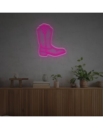 Brighten Up Your Western Themed Party or Country Home with the Cow Boy Boots LED Neon Sign.