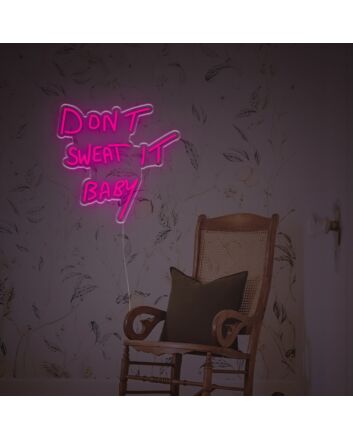 Light Up Your Bar, Office, or Wedding Vibes with Dont Sweat It Baby LED Neon Sign.