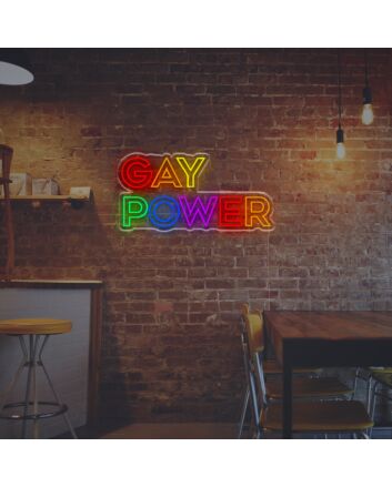 Elevate Your Space with Gay Power LED Neon Sign - Perfect for Home, Office, Bars, and Celebratory Events