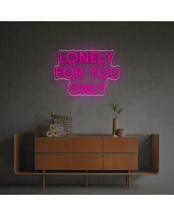 Bring romance to weddings, bedrooms, and date nights with the Lonely For You Only LED Neon Sign.