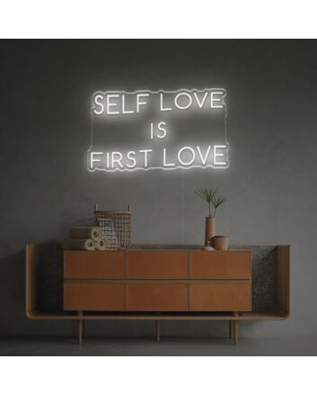 Brighten Your Bedroom, Office, or Yoga Studio with the Self Love Is First Love LED Neon Sign.