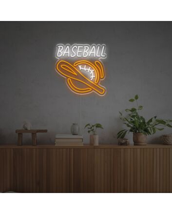 Brighten Up Your Game Room, Bar, or Sports Fan Cave with the Baseball LED Neon Sign.