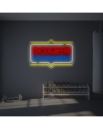 Enhance Your Sports Bar or Gym Ambiance with the Boxing Tournament LED Neon Sign