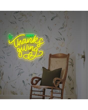 Elevate your Thanksgiving vibes at home, office, or festive gatherings with the Happy Thank Giving Day LED Neon Sign.