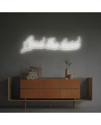 Brighten Up Your Bar, Office, or Event with the Lead The Herd LED Neon Sign.