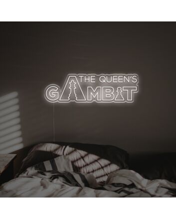 Brighten Your Chess Club, Home Office, or Game Room with The Queen's Gambit LED Neon Sign.